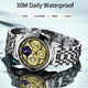 Hudlot - Stainless Steel Hollow Men Sports Chronograph Quartz Watch