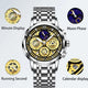 Hudlot - Stainless Steel Hollow Men Sports Chronograph Quartz Watch