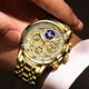 Hudlot - Fashion Stainless Steel Hollow Men Sports Chronograph Quartz Watch
