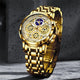 Hudlot - Fashion Stainless Steel Hollow Men Sports Chronograph Quartz Watch