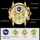 Hudlot - Fashion Stainless Steel Hollow Men Sports Chronograph Quartz Watch