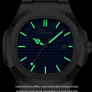 Hudlot - Business Quartz Luminous Stainless Steel WaterProof Men’s Watch