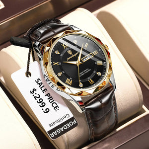 Hudlot - Black Mesh Stainless Steel Watch For Men