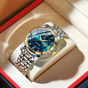 Hudlot - Black Mesh Stainless Steel Watch For Men