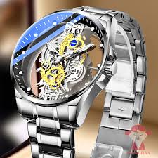 THE WATCH- Men's Clear Cover Quartz Watch Men Stainless Steel Waterproof Watch, Business  Quartz Watch for Men -123