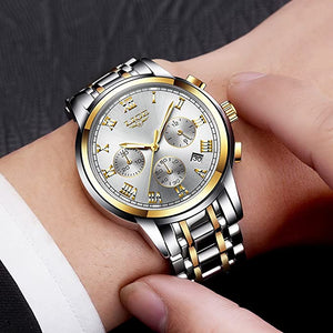 THE WATCH-DESIGNER   BIG DADDY GOLDEN BRACELET MEN'S WATCH - 101